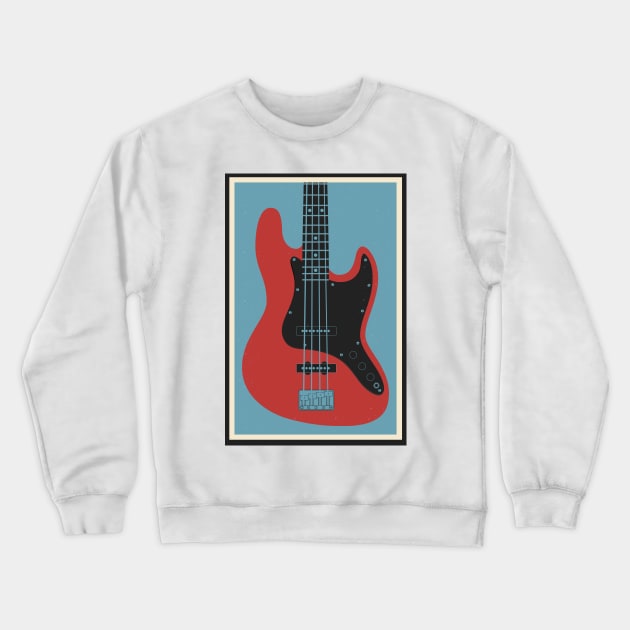 Jazz Bass Crewneck Sweatshirt by mrspaceman